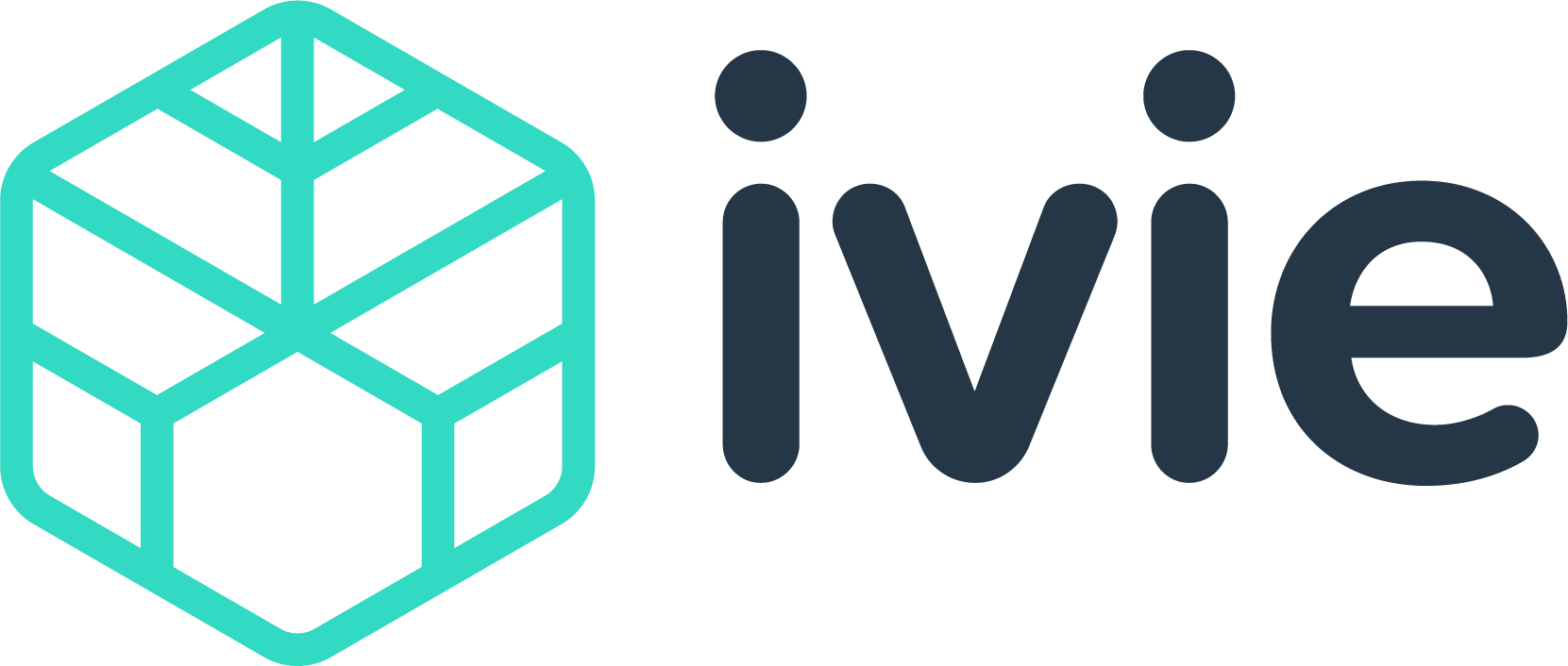 ivie logo turquoise and black